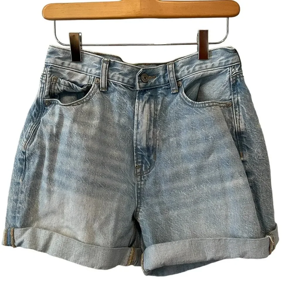 American Eagle Relaxed Mom Denim Jean Shorts 6